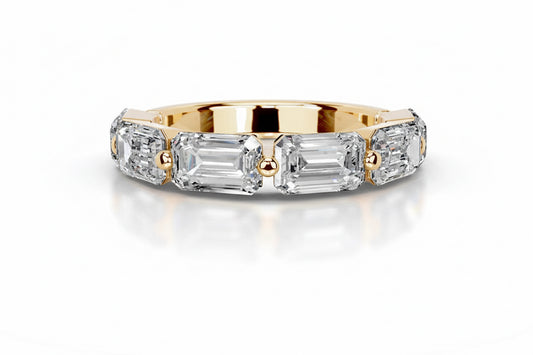 18K Emelda Moissanite Bands
