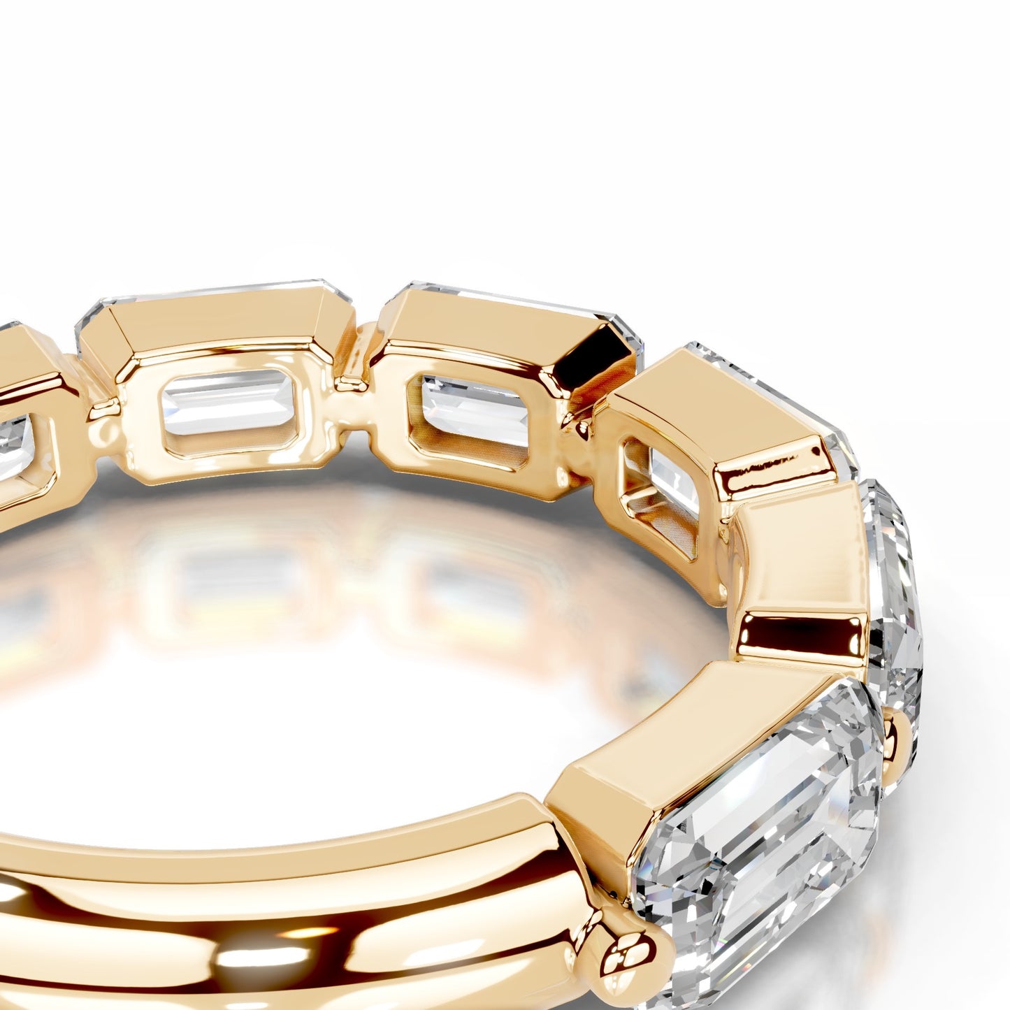 18K Emelda Moissanite Bands