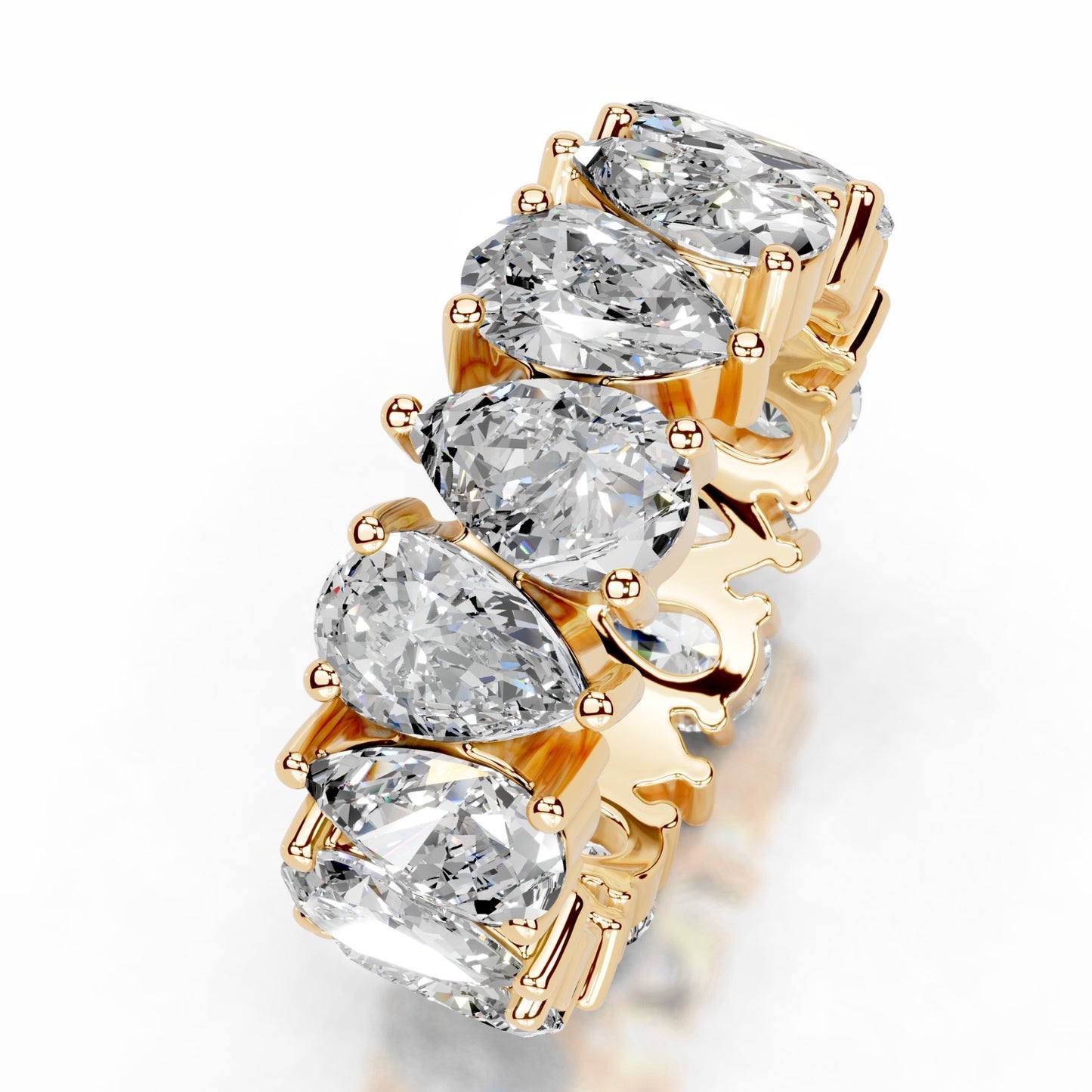 18K Criss Moissanite Bands