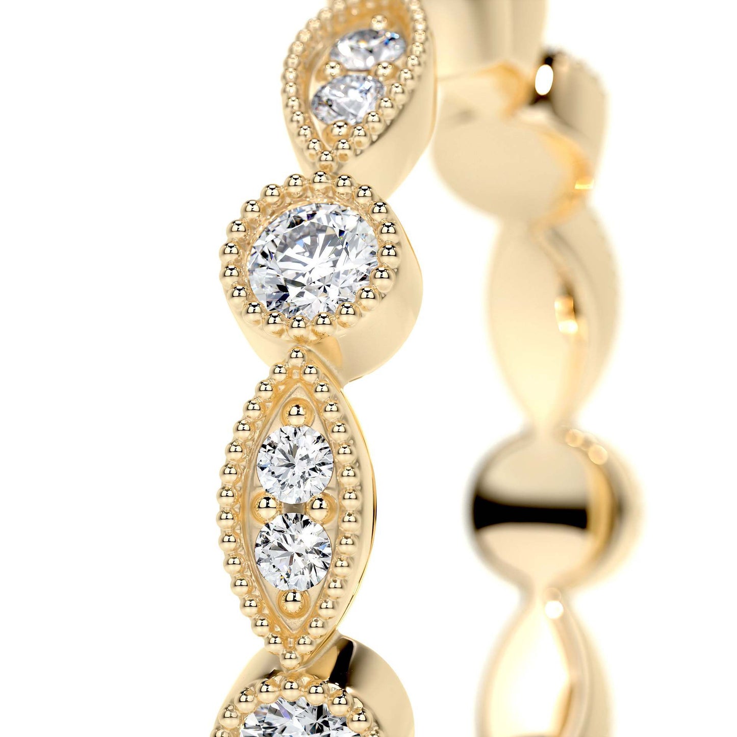 18K Parisian Moissanite Bands