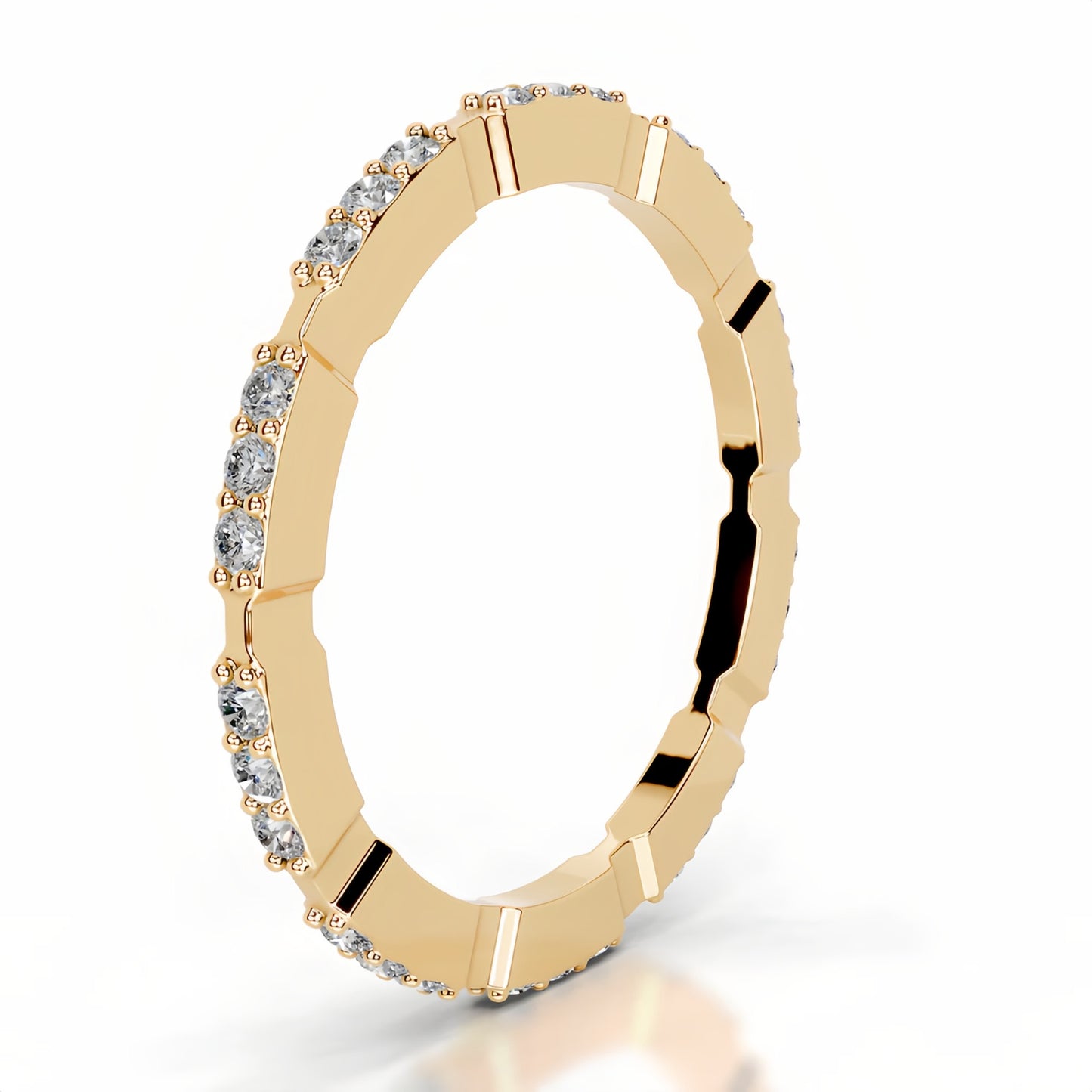 18K Lumière Moissanite Bands