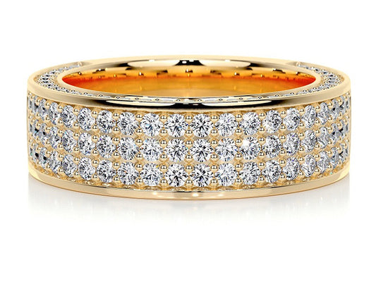 18K Queen Victoria Full Pavé Moissanite Band (1.3mm)