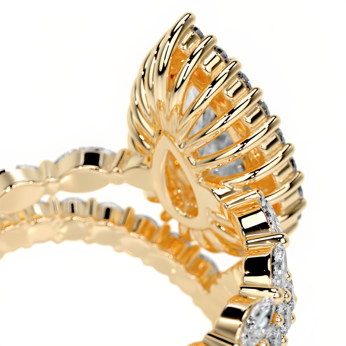 18K Queen Neelofa Halo – 1.5CT Luxury Moissanite Rings