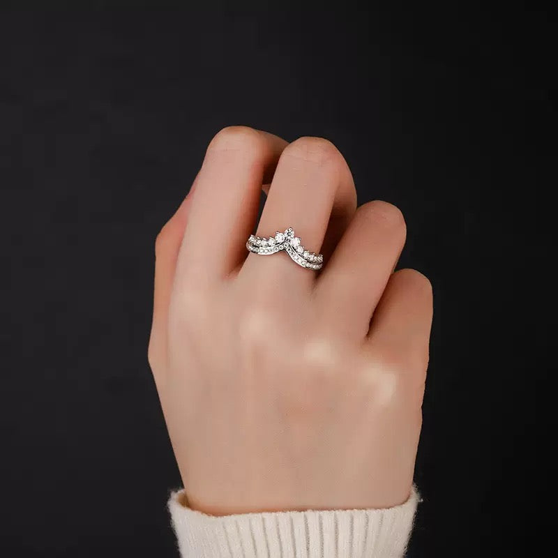 Queen Mediena Crown Moissanite Ring