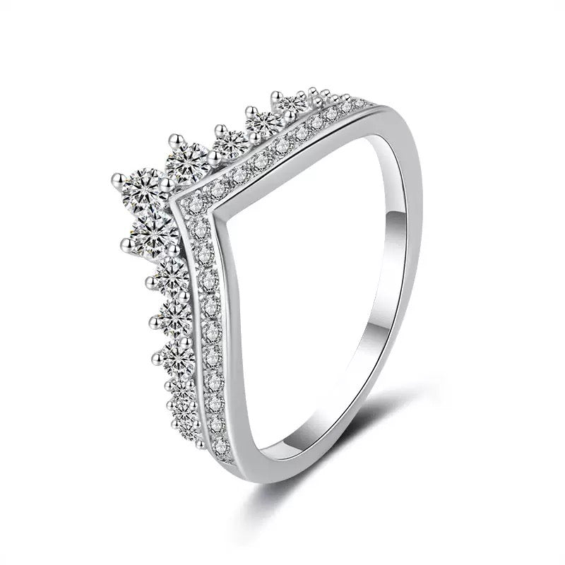 Queen Mediena Crown Moissanite Ring
