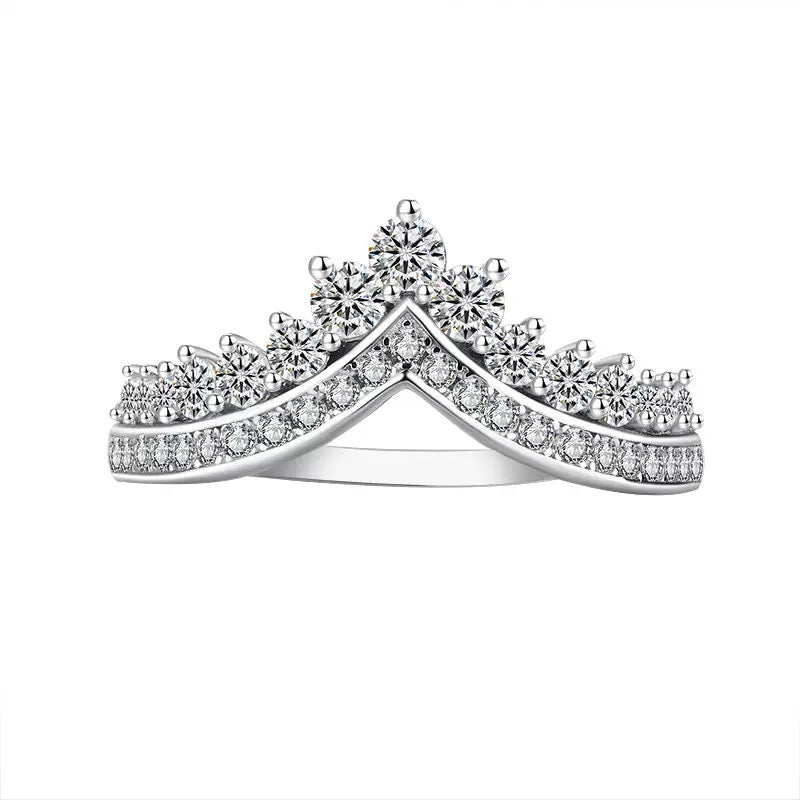 Queen Mediena Crown Moissanite Ring