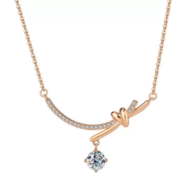1CT Queen Misha Ribbon Necklace