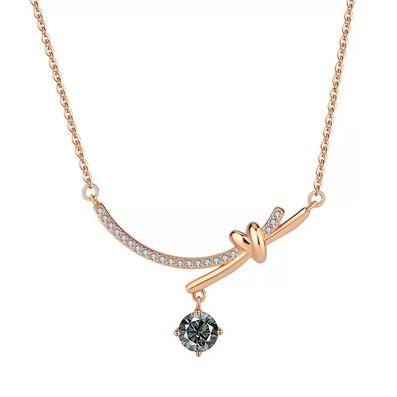 1CT Queen Misha Ribbon Necklace