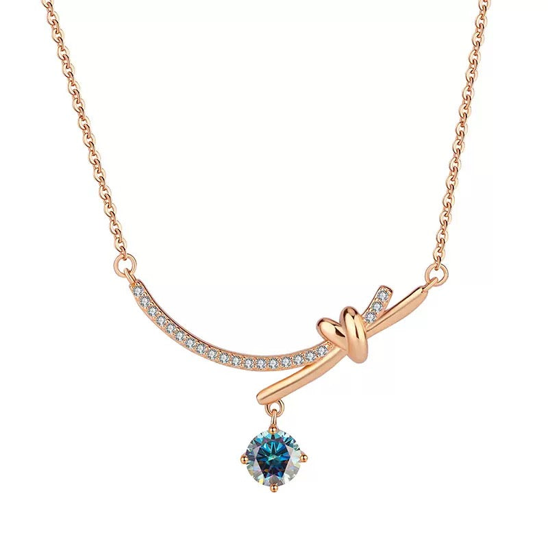1CT Queen Misha Ribbon Necklace
