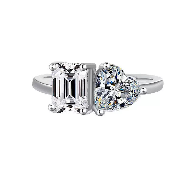 1CT Twin Sara Mossanite Ring