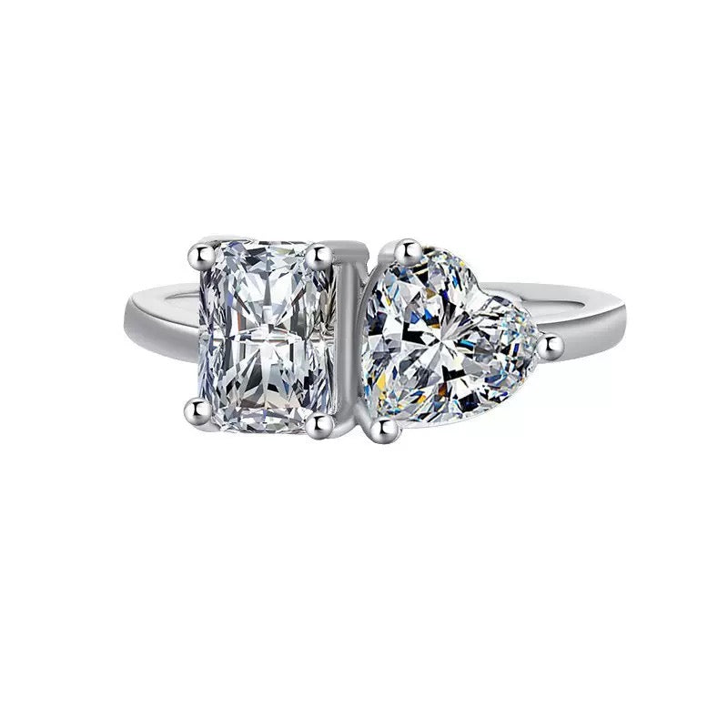 1CT Twin Sara Mossanite Ring
