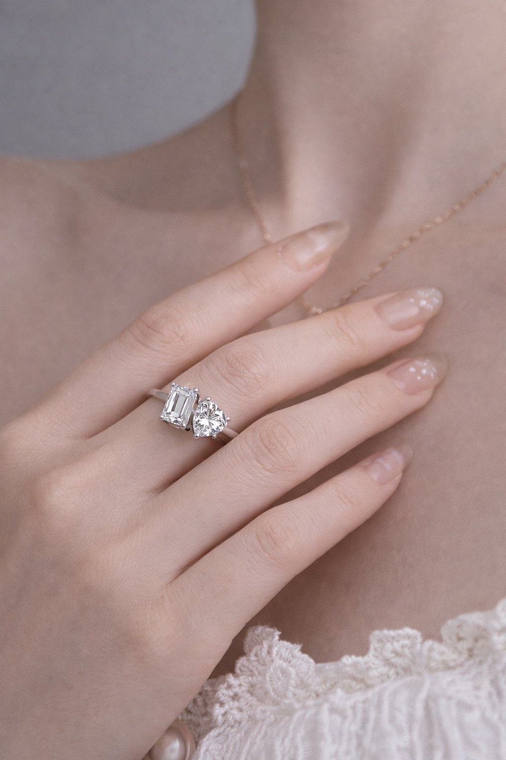 1CT Twin Sara Mossanite Ring