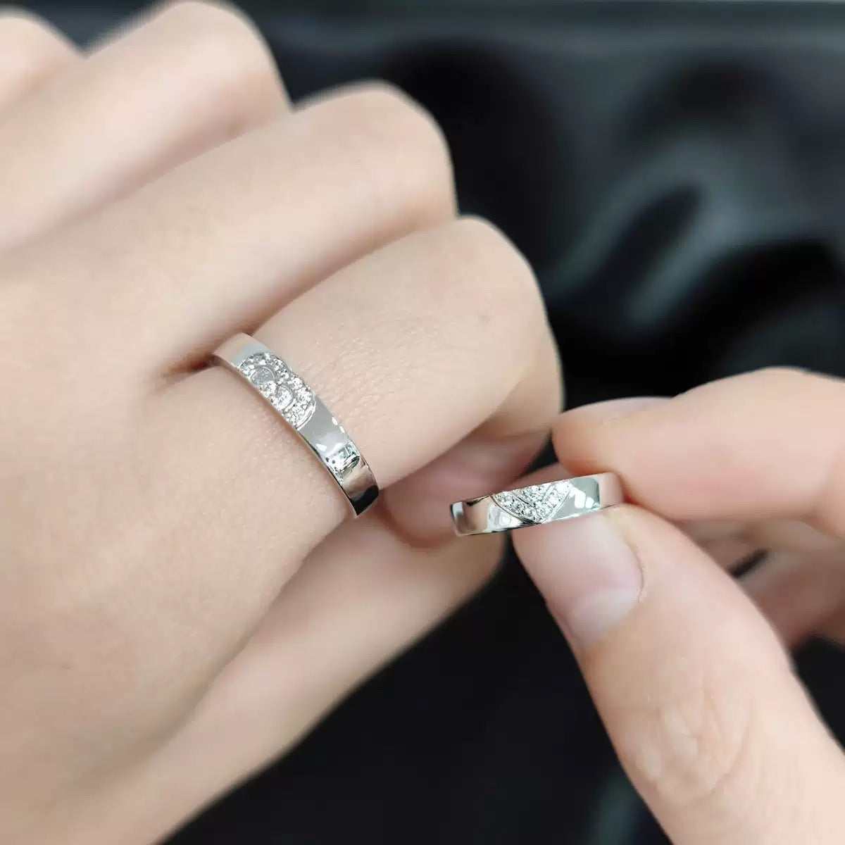 Double love couple ring