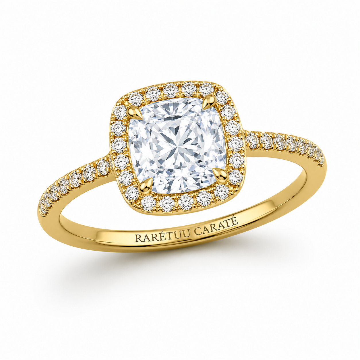 Queen Sophia -Cushion Halo Pavé