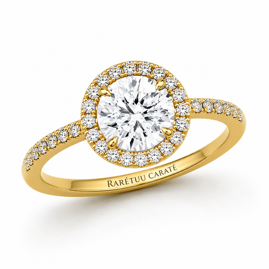 Queen Sophia - Round Halo Pavé
