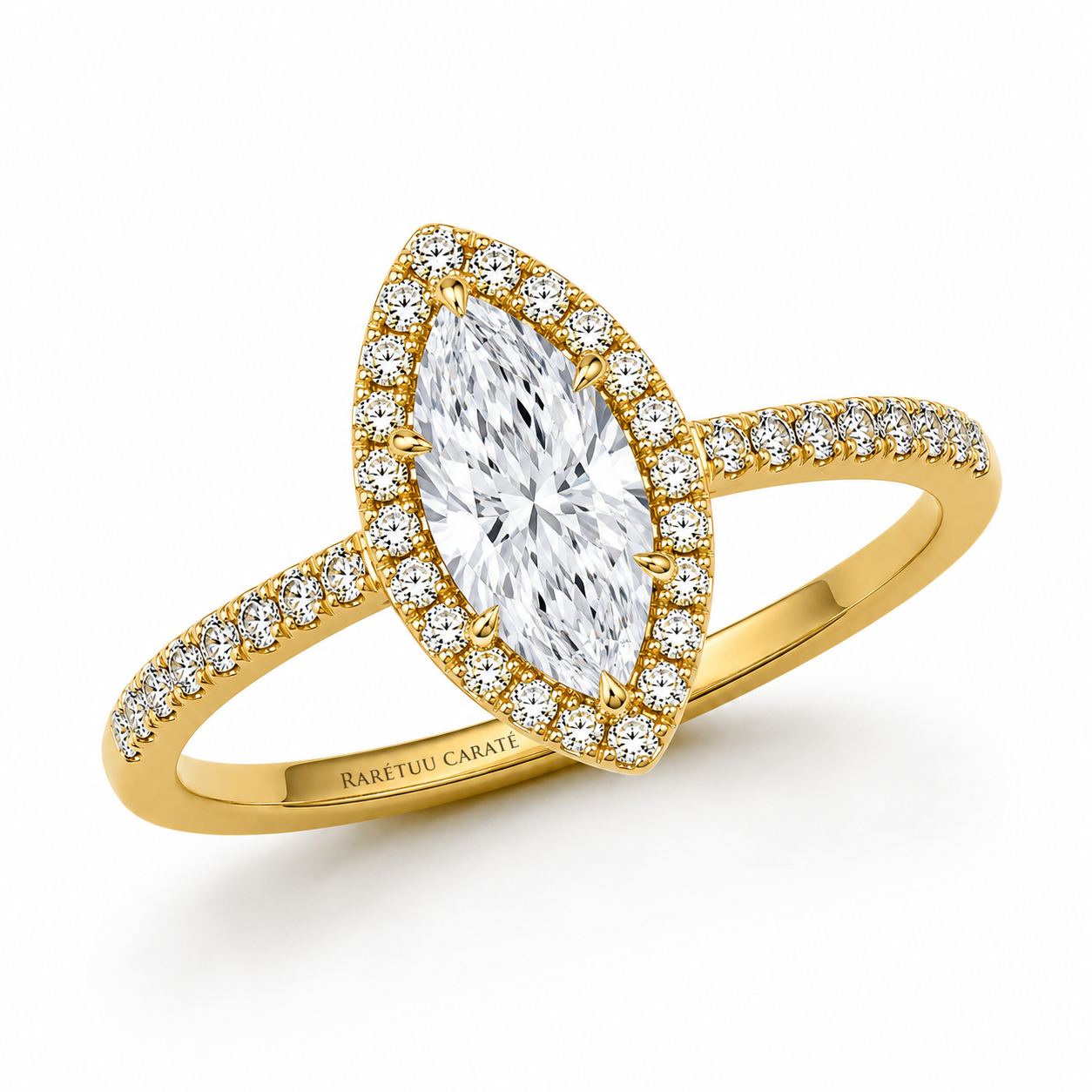 Queen Sophia-Marquise Halo Pavé