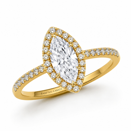 Queen Sophia-Marquise Halo Pavé