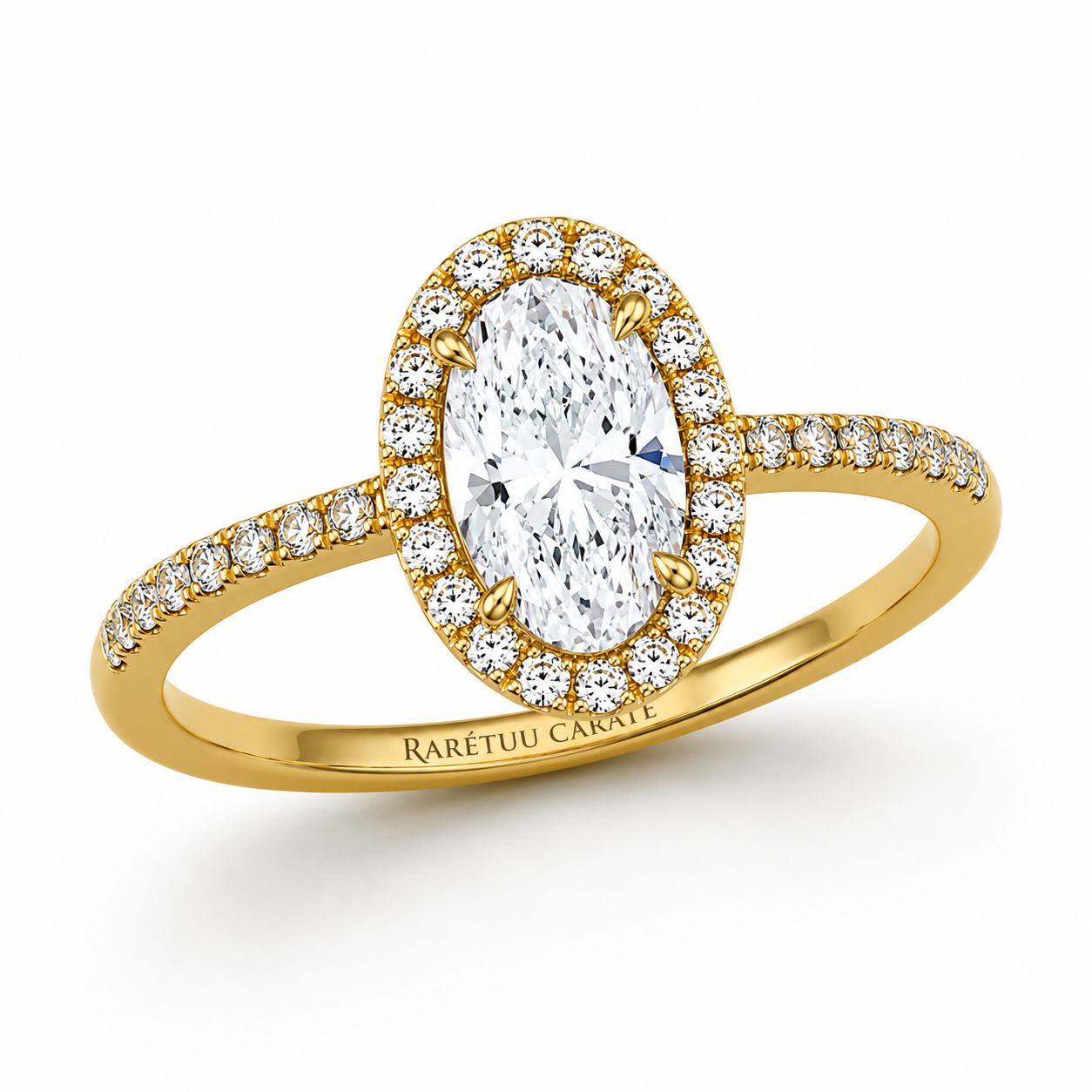 Queen Sophia - Oval Halo Pavé