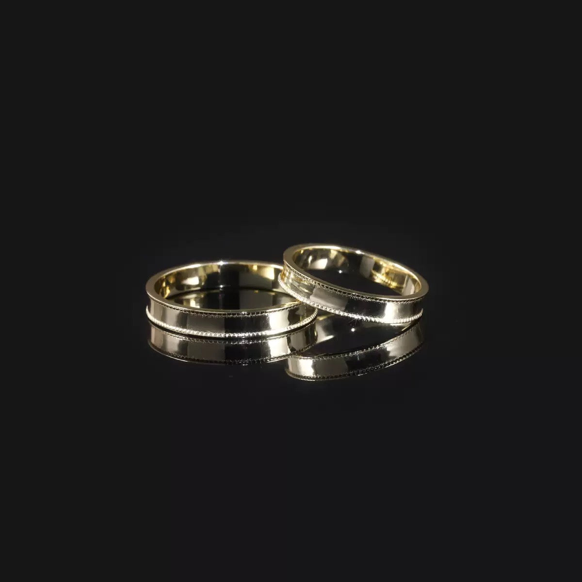 High edition gold couple ring