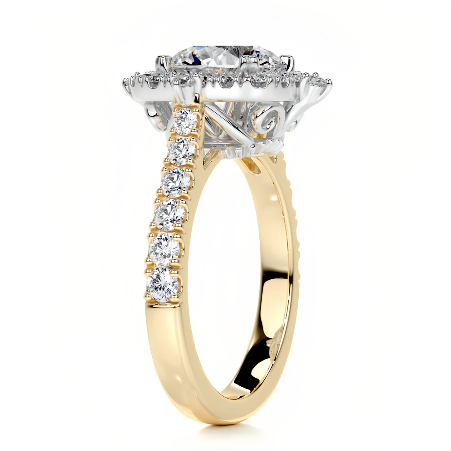 1.5CT Ariana Bezel Moissanite Rings