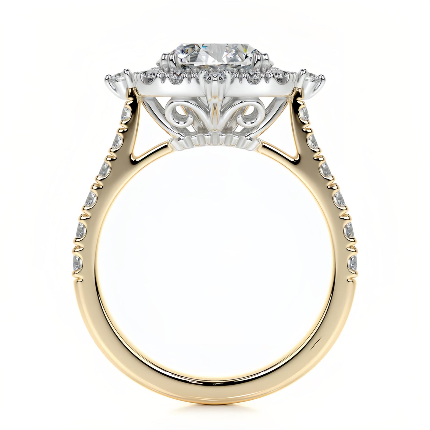 1.5CT Ariana Bezel Moissanite Rings