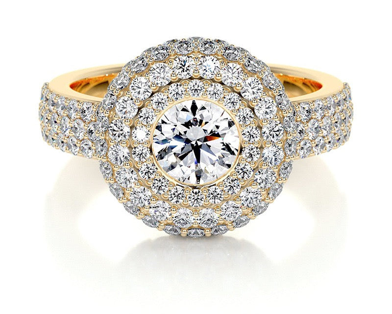 1CT Zehra Bezel Moissanite Rings