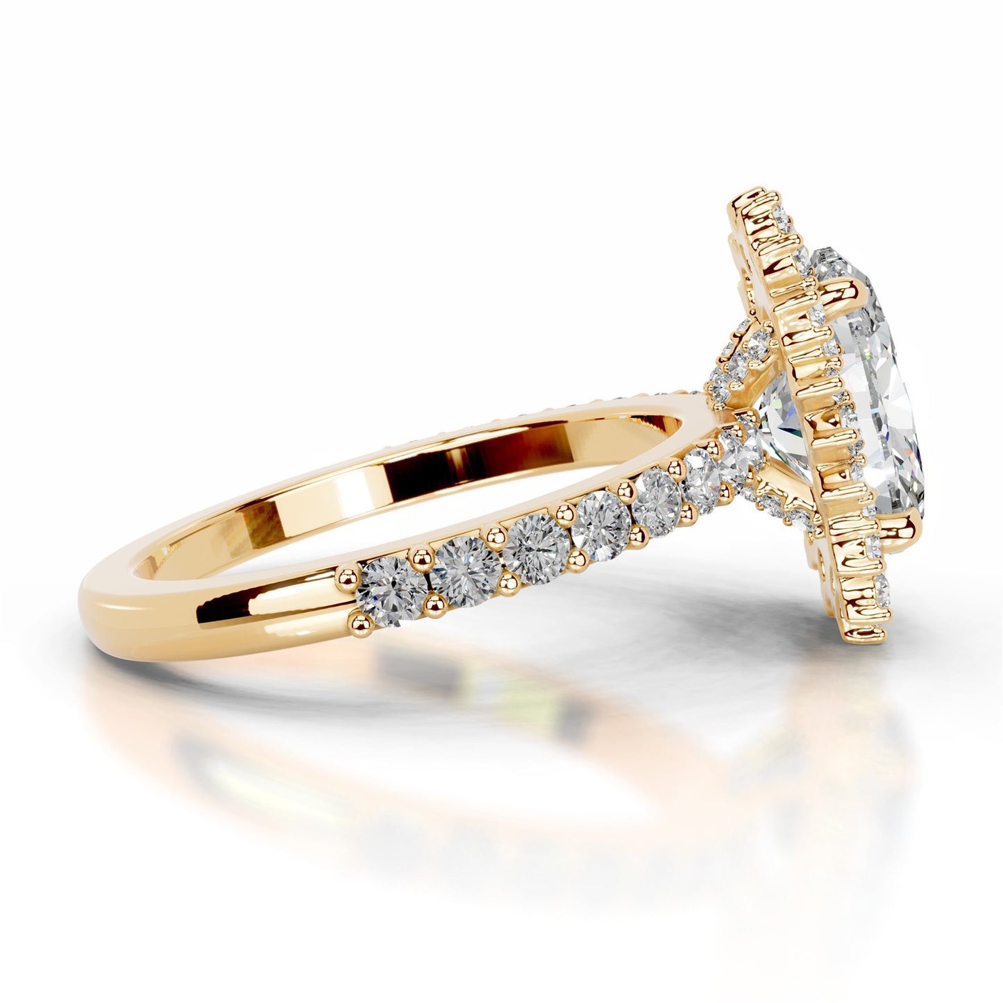 2CT Queen Mimi Oval Moissanite Rings