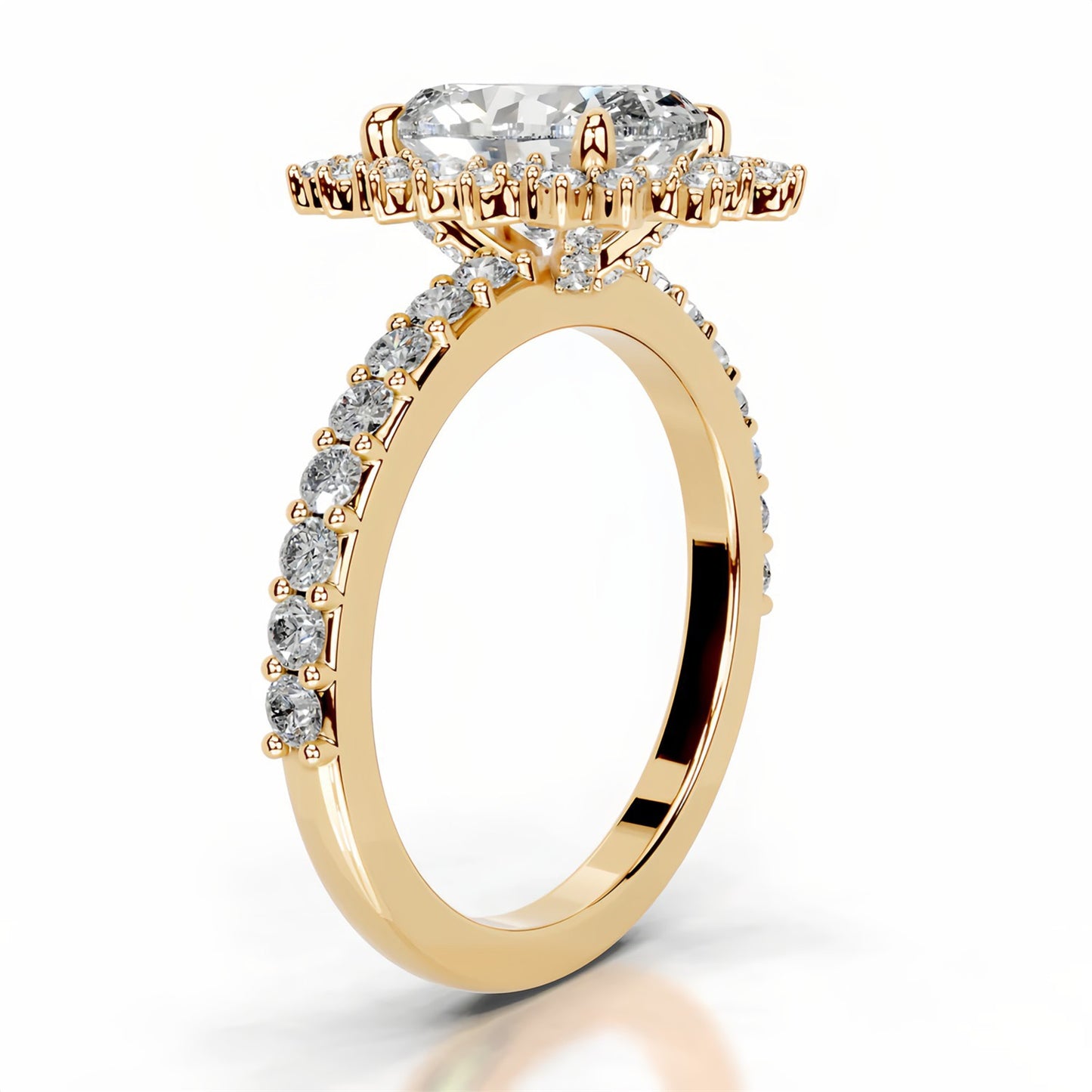 2CT Queen Mimi Oval Moissanite Rings