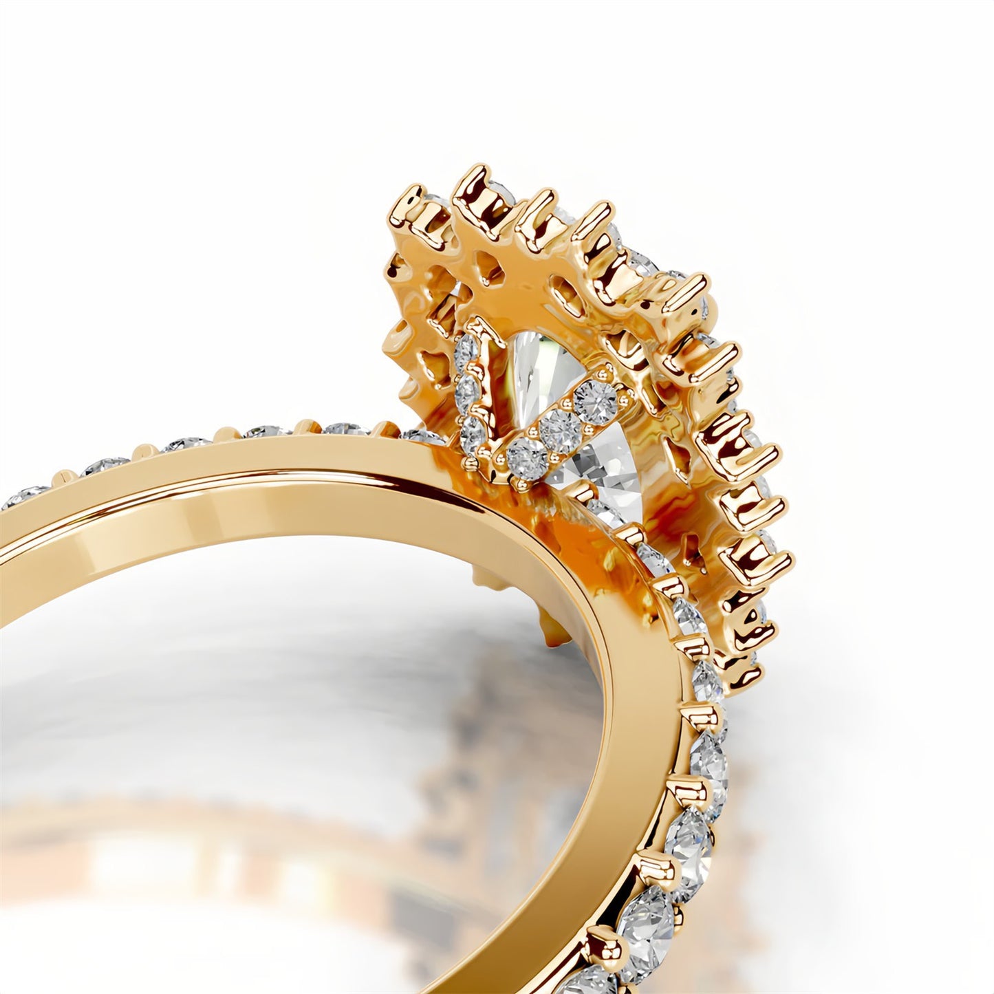 2CT Queen Mimi Oval Moissanite Rings