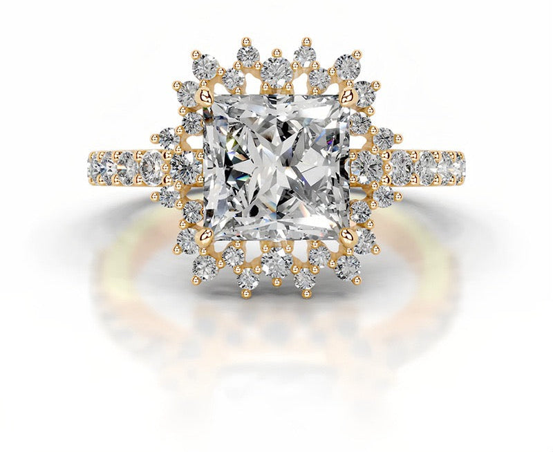 2CT Queen Aisyah Princess Moissanite Rings