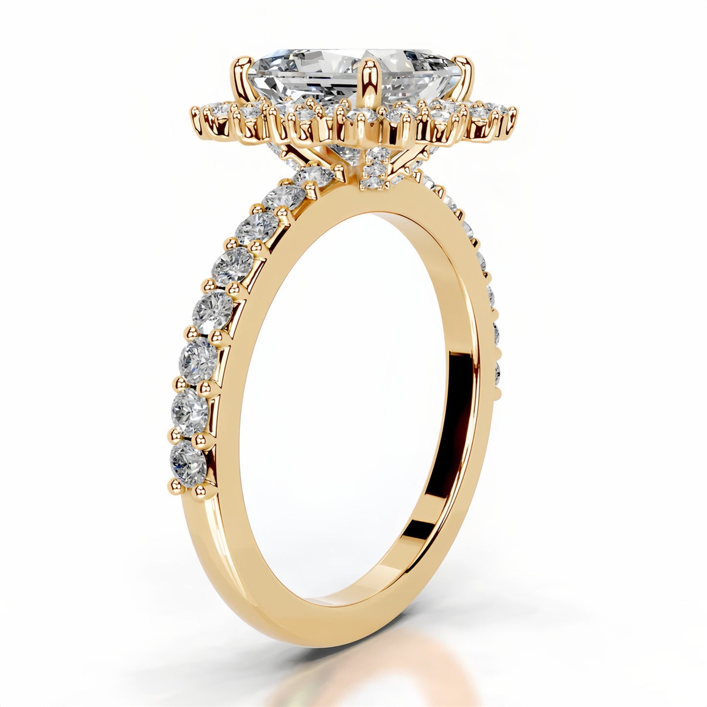 2CT Queen Aisyah Princess Moissanite Rings