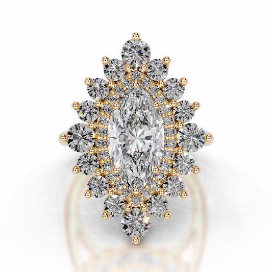 2.8CT Queen Izza Marquise Moissanite Rings