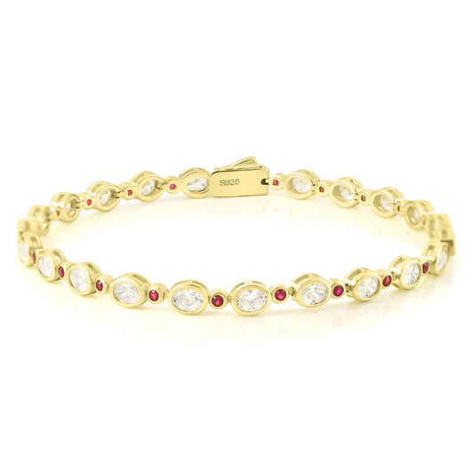 Queen Nur Ruby Moissanite Bracelet