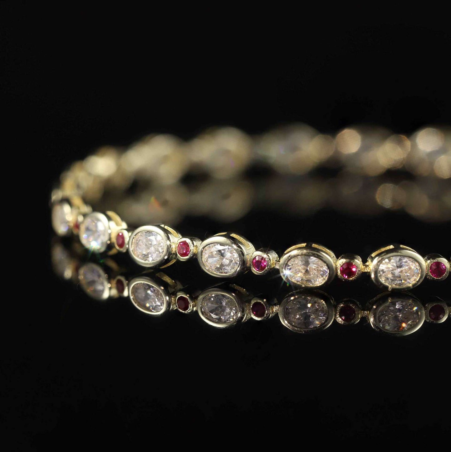 Queen Nur Ruby Moissanite Bracelet