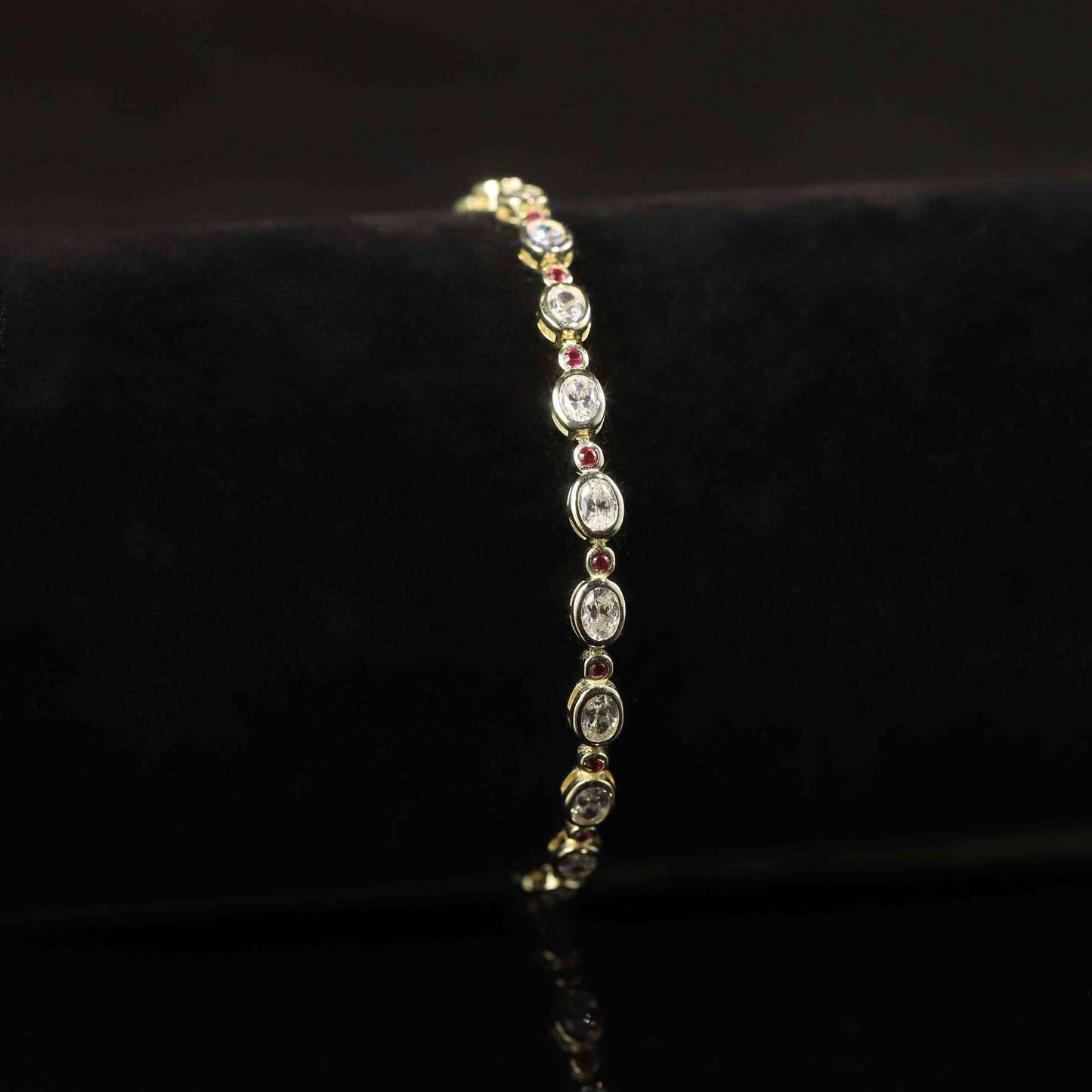 Queen Nur Ruby Moissanite Bracelet