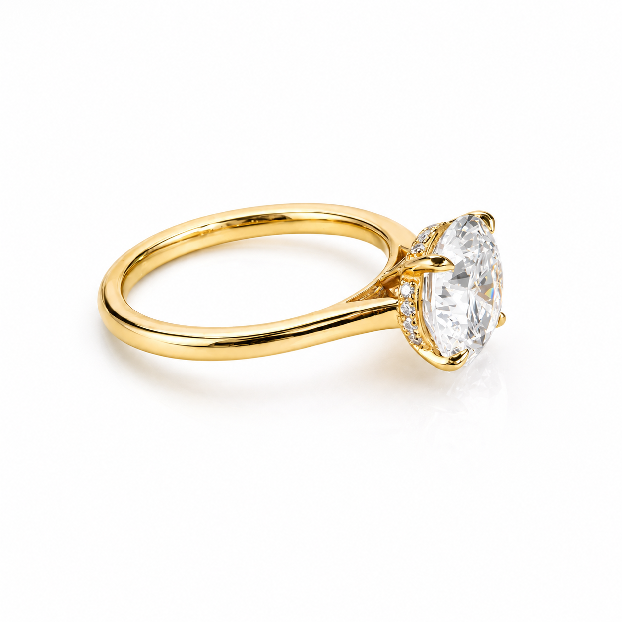 Queen Aurora Moissanite Ring - Round Cut