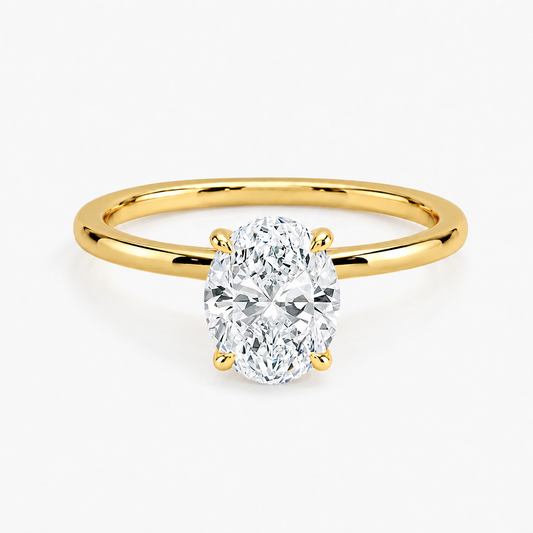 Queen Aurora Moissanite Ring - Oval Cut