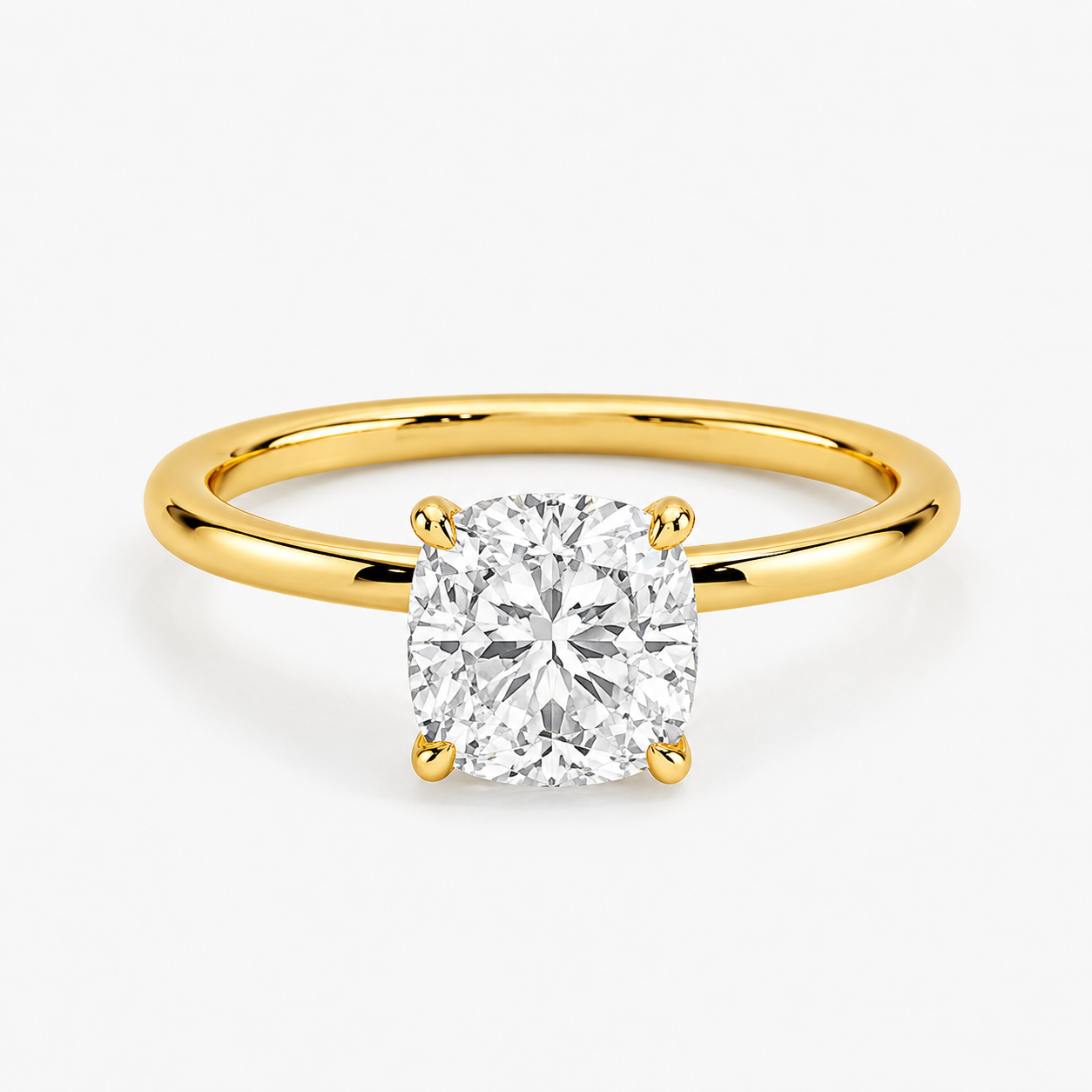 Queen Aurora Moissanite Ring - Cushion Cut