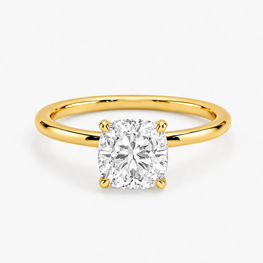 Queen Aurora Moissanite Ring - Cushion Cut