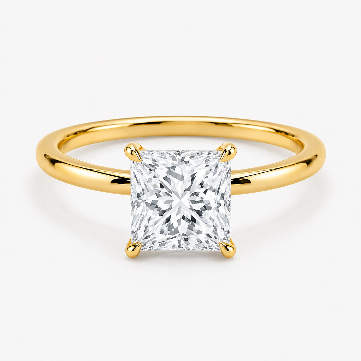 Queen Aurora Moissanite Ring - Princess Cut