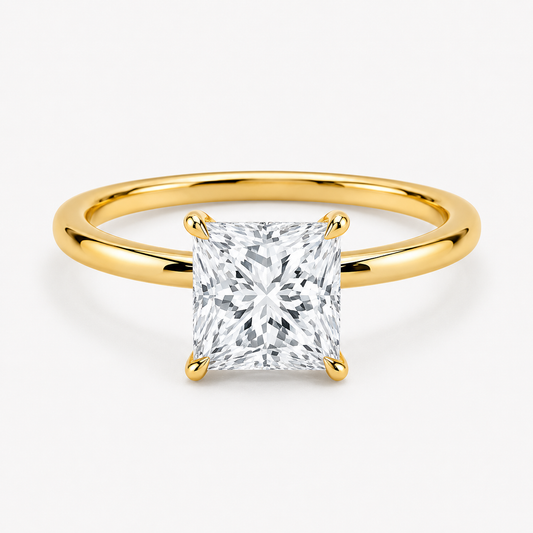 Queen Aurora Moissanite Ring - Princess Cut