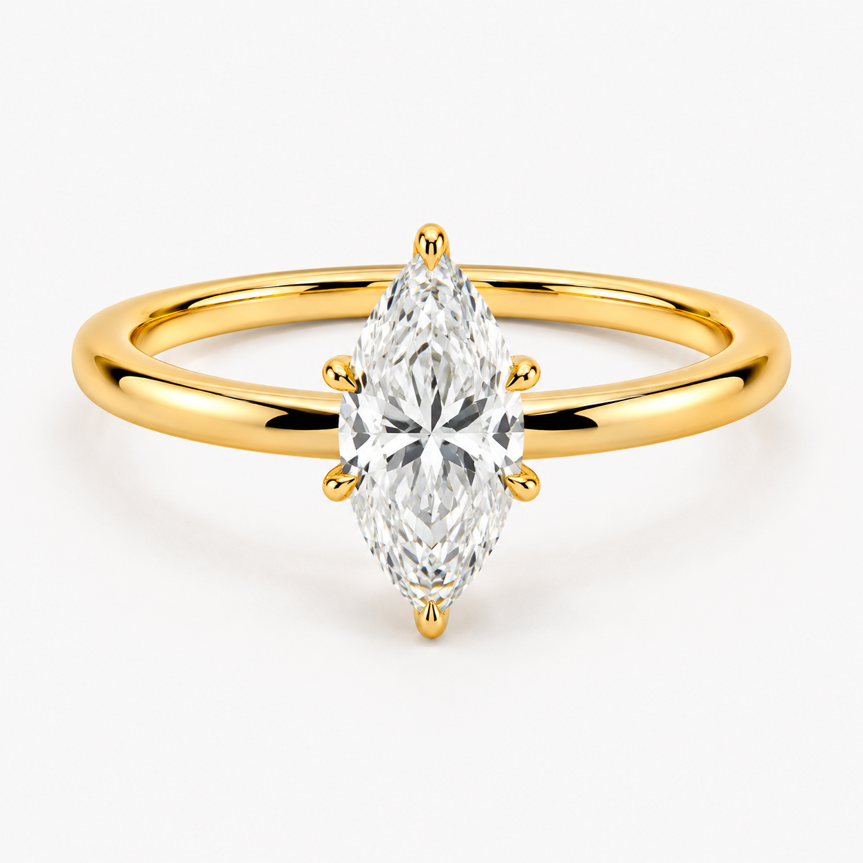 Princess Aurora Moissanite Ring - Marquise Cut