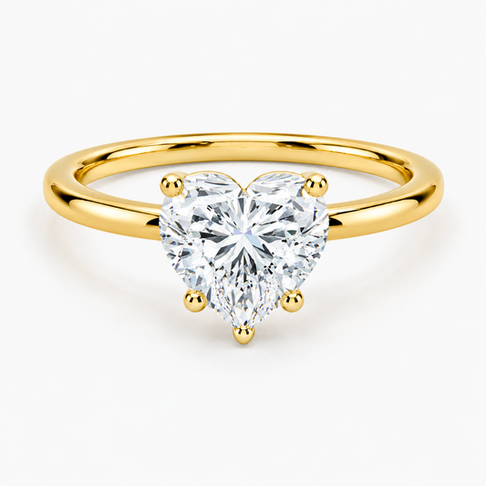 Princess Aurora Moissanite Ring - Heart Cut