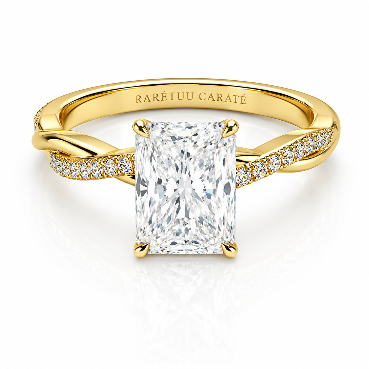 Queen Aisha Radiant Cut Moissanite Ring