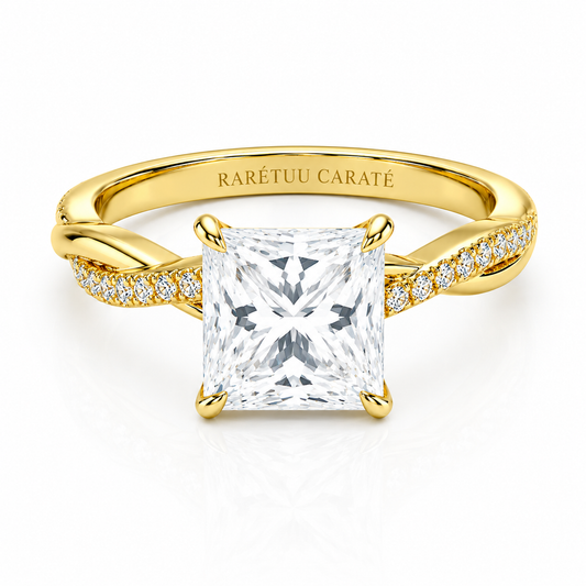 Queen Aisha Princess Cut Moissanite Ring
