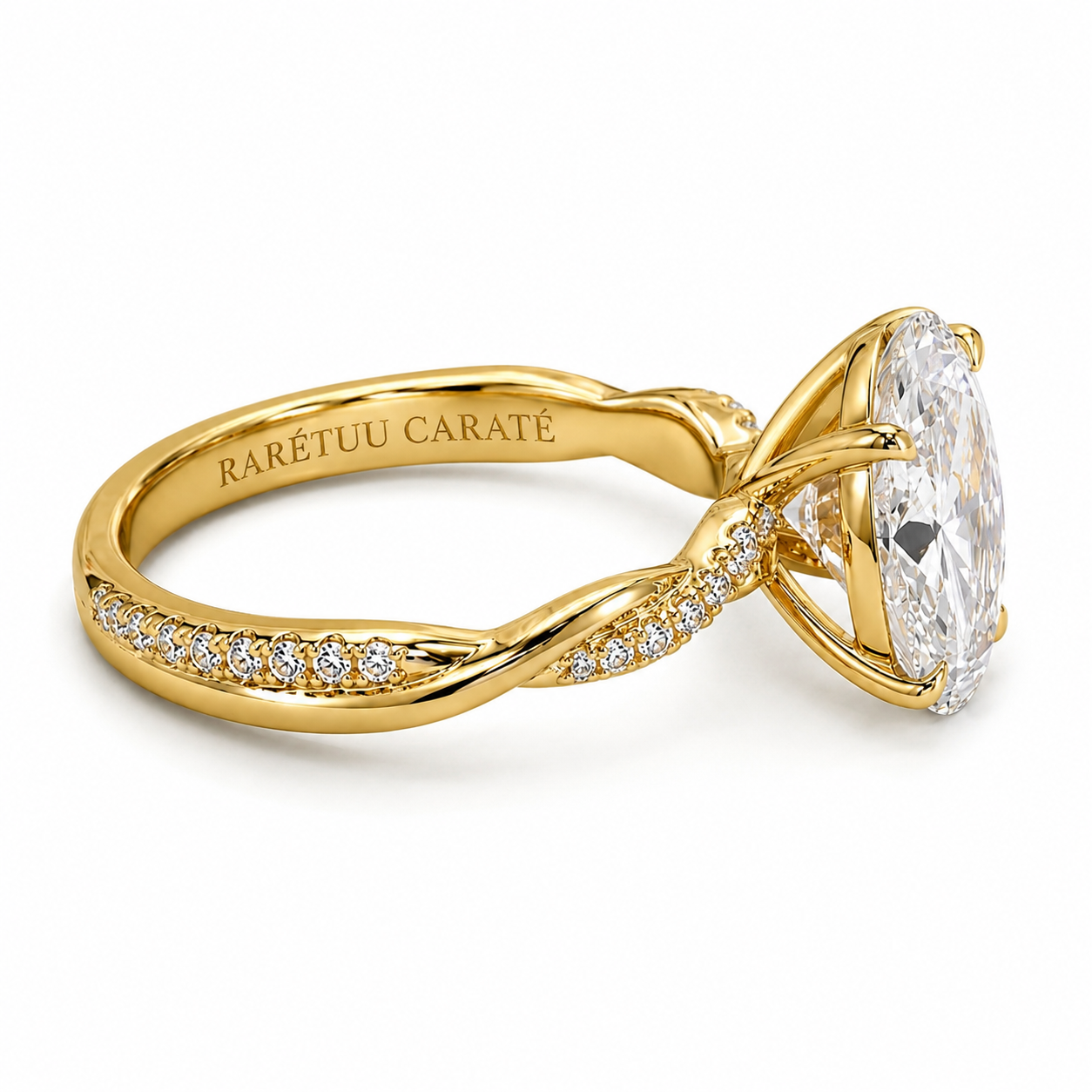Queen Aisha Round Cut Moissanite Ring