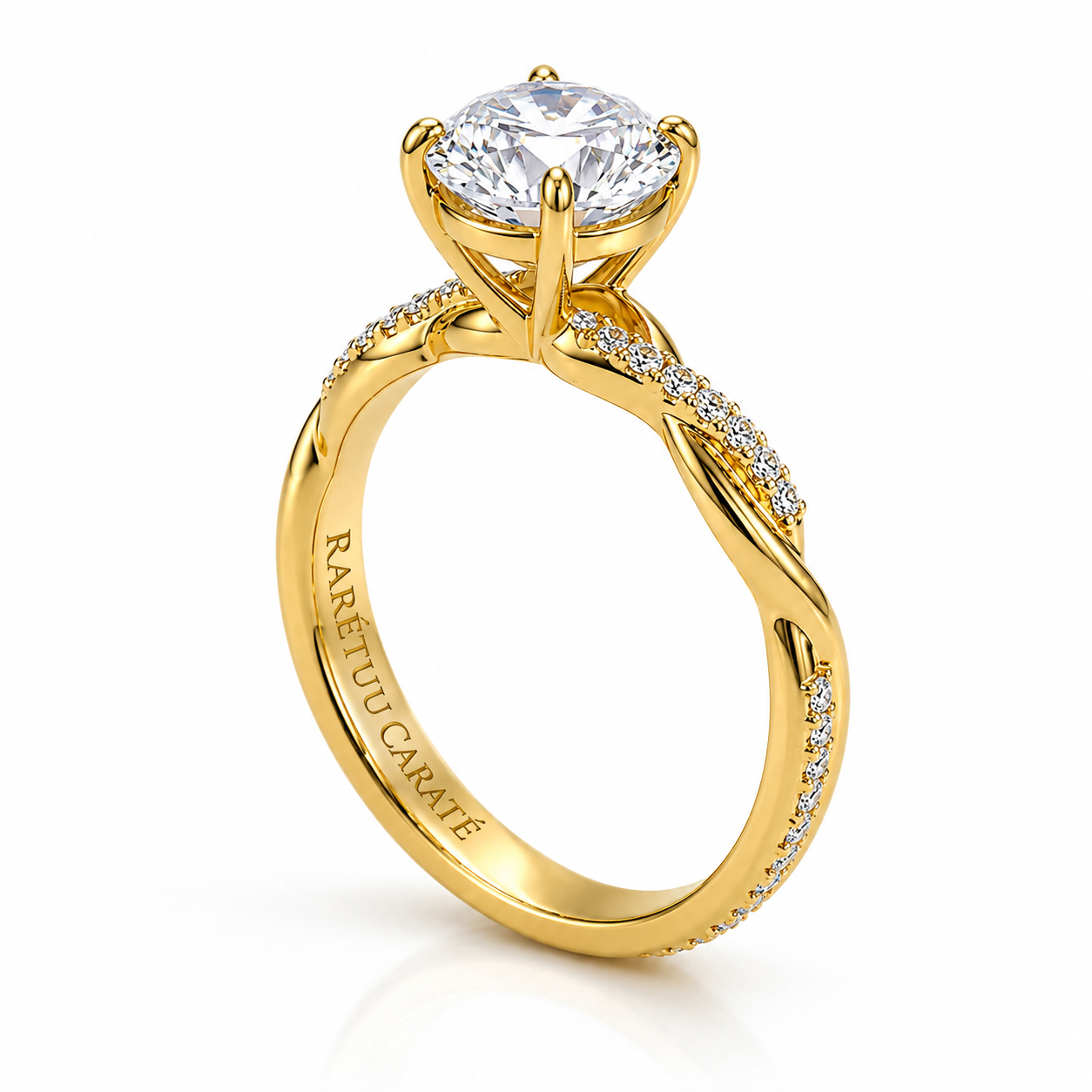 Queen Aisha Round Cut Moissanite Ring