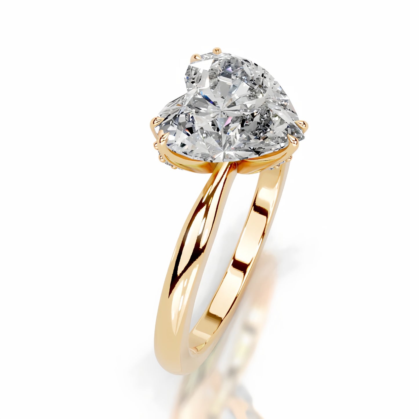 5CT Queen Fazura Heart Moissanite Ring