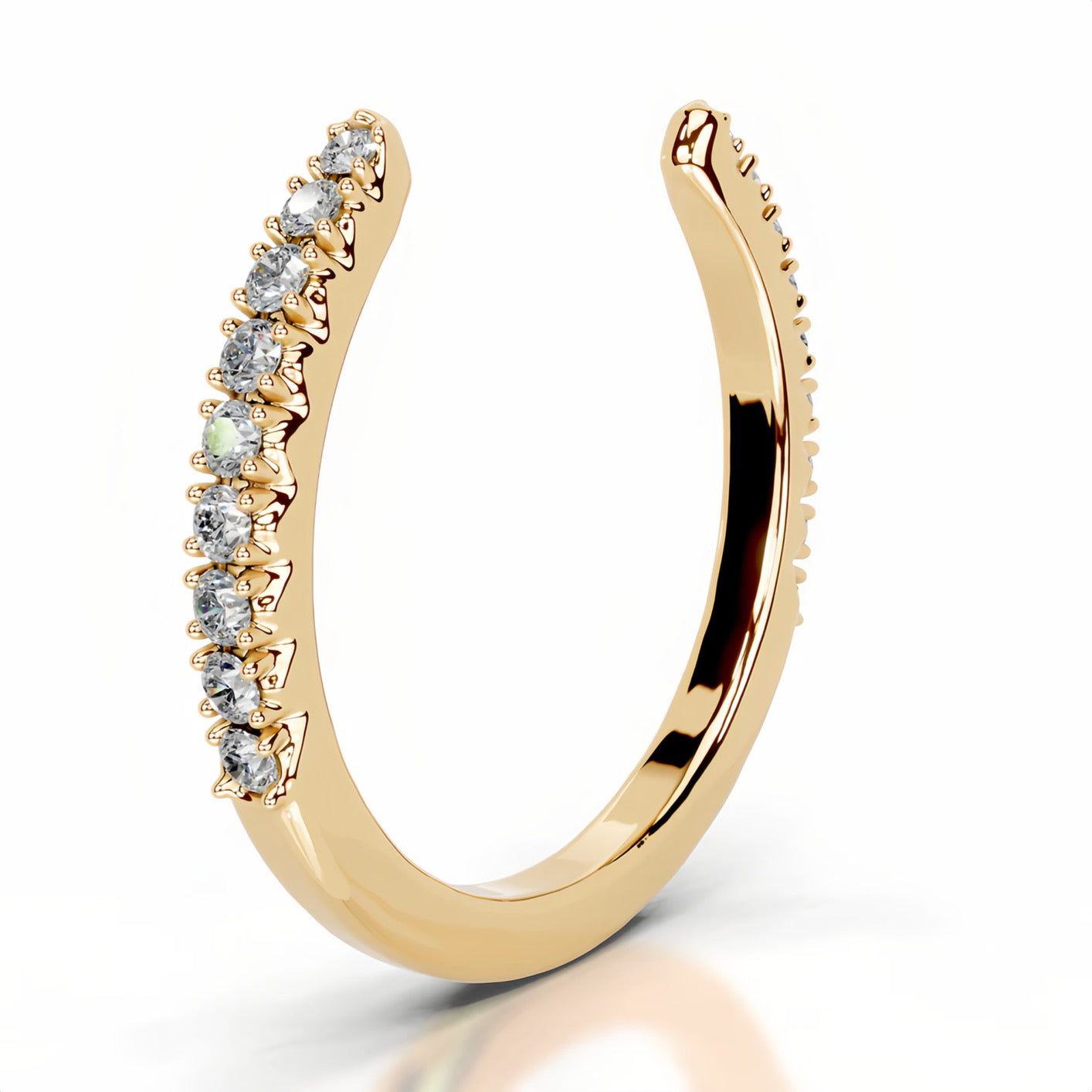 Luna Pave Open Ring