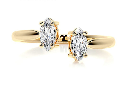 Twin Marquis Embrace Ring